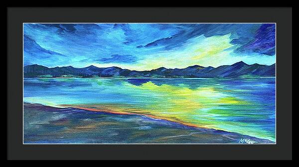 Mountain Lake Sunset - Framed Print