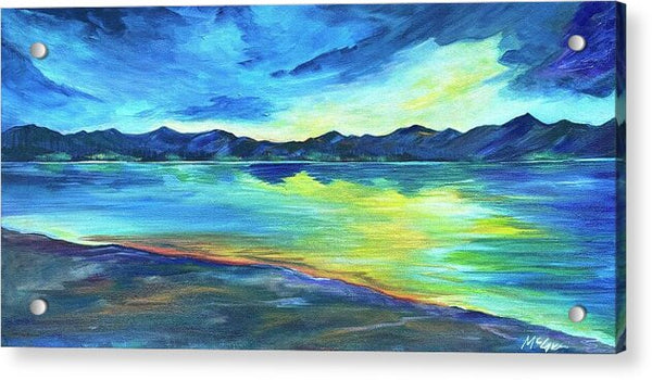 Mountain Lake Sunset - Acrylic Print