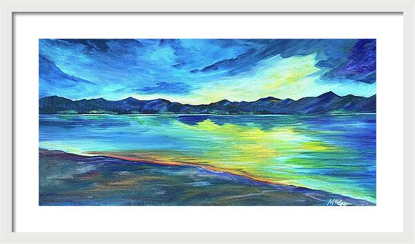 Mountain Lake Sunset - Framed Print