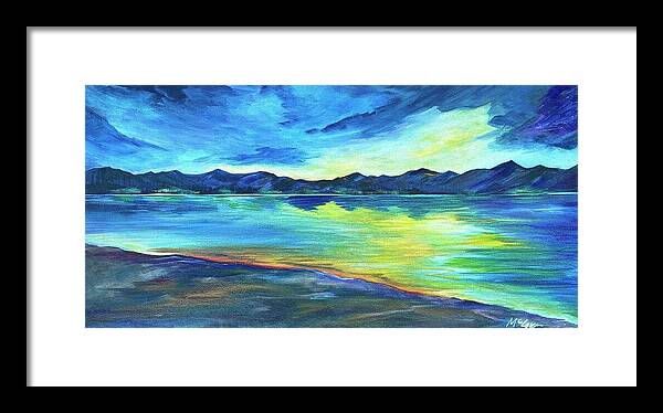 Mountain Lake Sunset - Framed Print