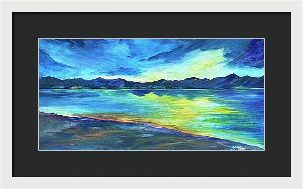 Mountain Lake Sunset - Framed Print