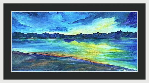 Mountain Lake Sunset - Framed Print
