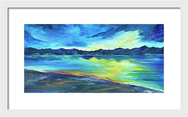 Mountain Lake Sunset - Framed Print