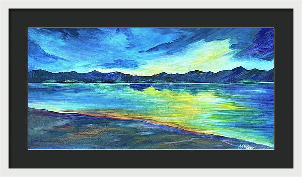 Mountain Lake Sunset - Framed Print