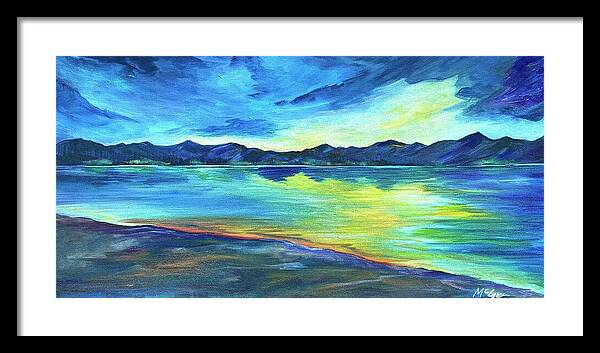 Mountain Lake Sunset - Framed Print