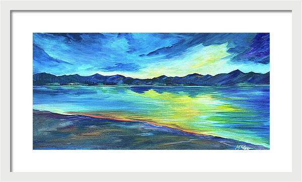 Mountain Lake Sunset - Framed Print