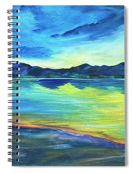 Mountain Lake Sunset - Spiral Notebook