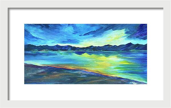 Mountain Lake Sunset - Framed Print