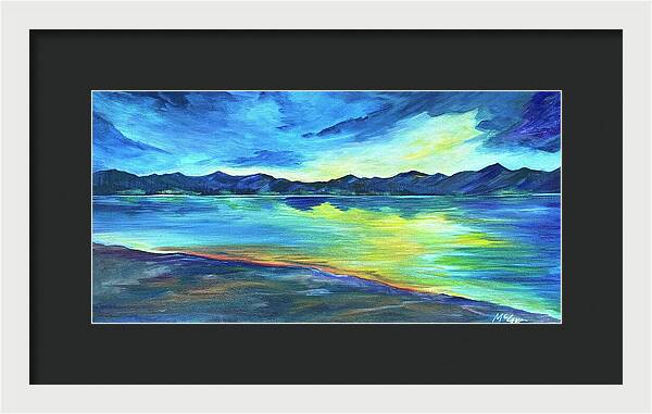 Mountain Lake Sunset - Framed Print