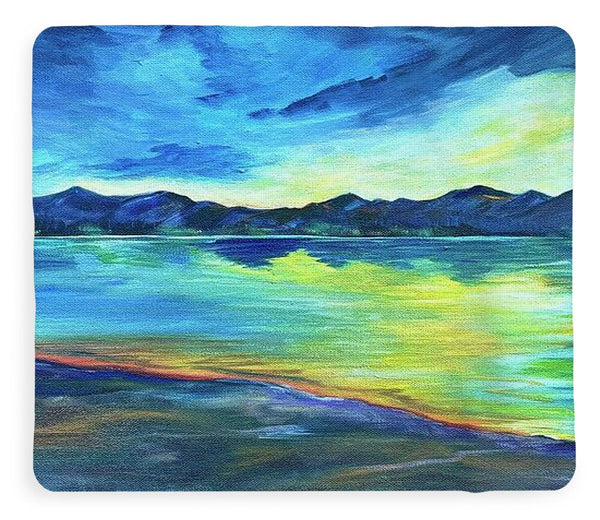 Mountain Lake Sunset - Blanket