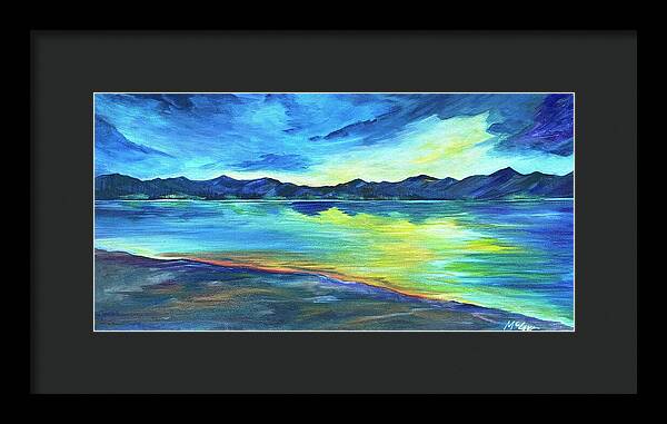 Mountain Lake Sunset - Framed Print