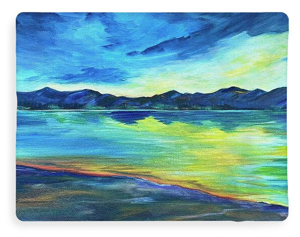 Mountain Lake Sunset - Blanket