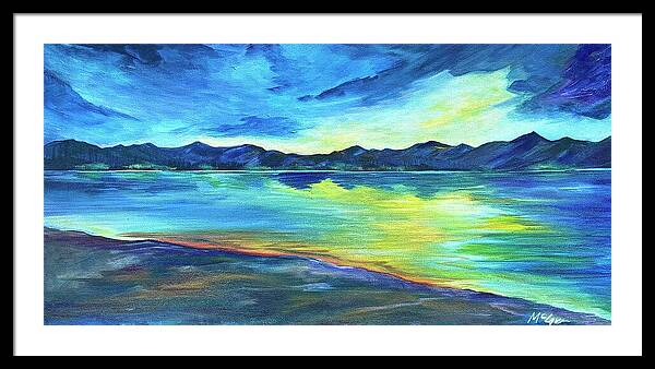 Mountain Lake Sunset - Framed Print