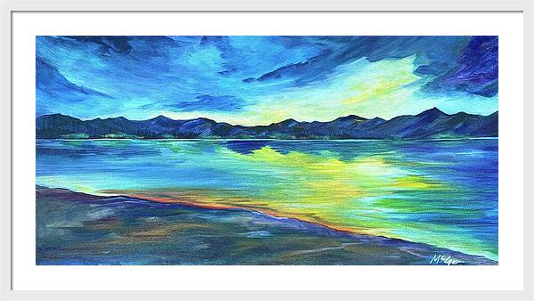 Mountain Lake Sunset - Framed Print