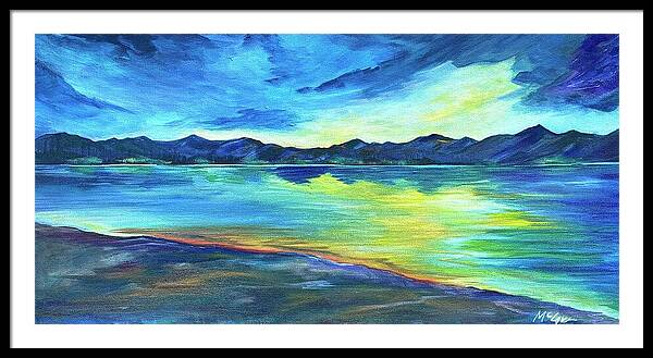 Mountain Lake Sunset - Framed Print