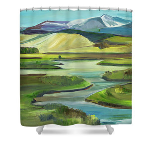 Big Hole River - Shower Curtain