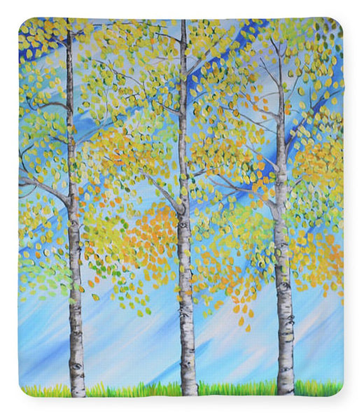 Aspen Trees Line - Blanket