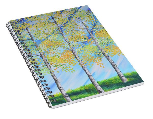 Aspen Trees Line - Spiral Notebook