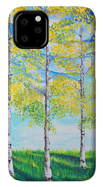 Aspen Trees triangle - Phone Case