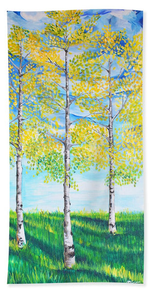 Aspen Trees triangle - Beach Towel