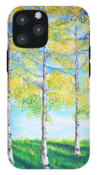 Aspen Trees triangle - Phone Case