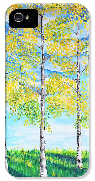 Aspen Trees triangle - Phone Case