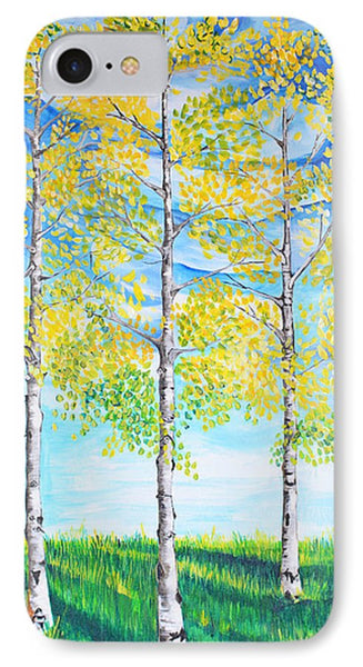 Aspen Trees triangle - Phone Case