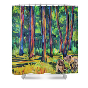 Bears in the Forest - Shower Curtain