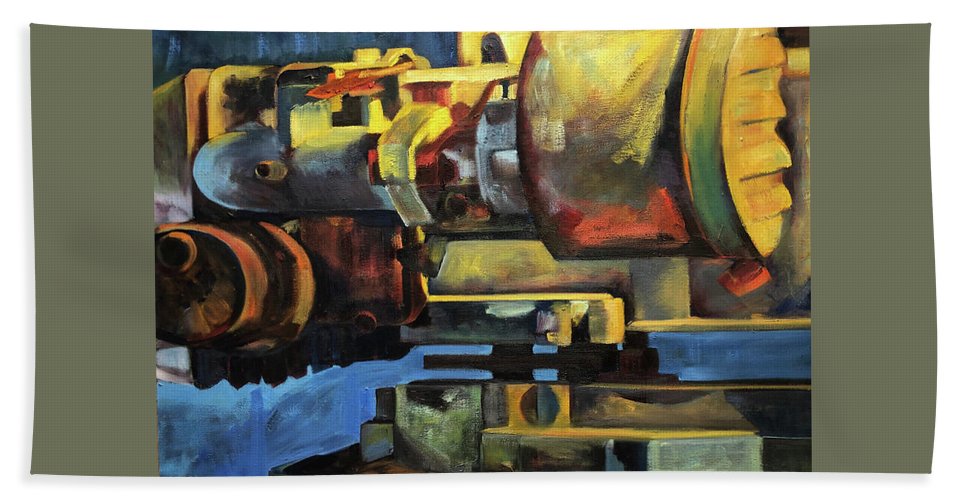 Blue Engine - Bath Towel