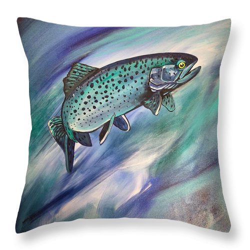 Blue Fish - Throw Pillow
