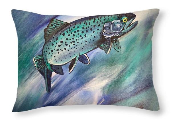 Blue Fish - Throw Pillow