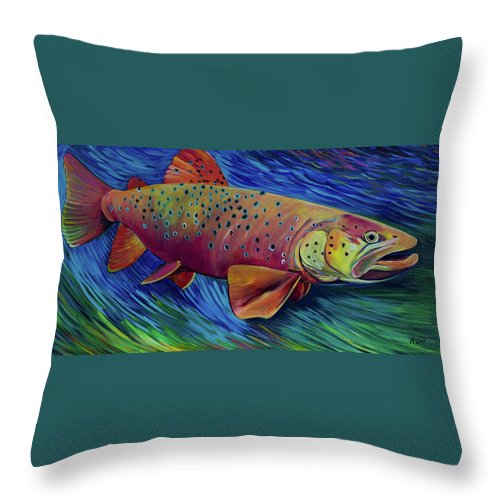 Brown Trout - Throw Pillow