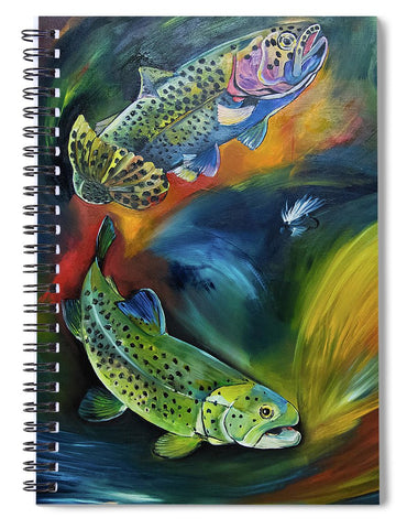 Dancing Trout - Spiral Notebook