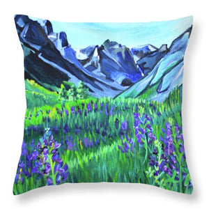 East Rosebud Lake - Throw Pillow