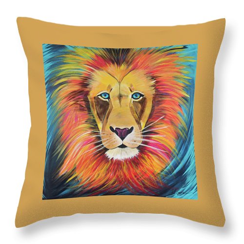 Fierce Lion - Throw Pillow