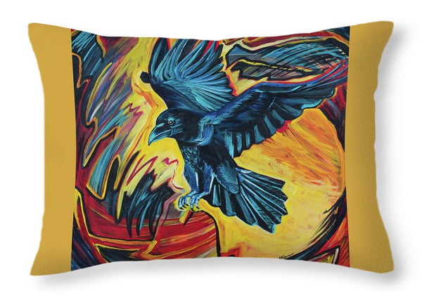 Fierce Raven - Throw Pillow