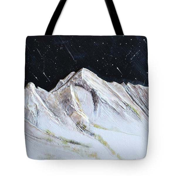 Gallatin Peak under the Stars - Tote Bag