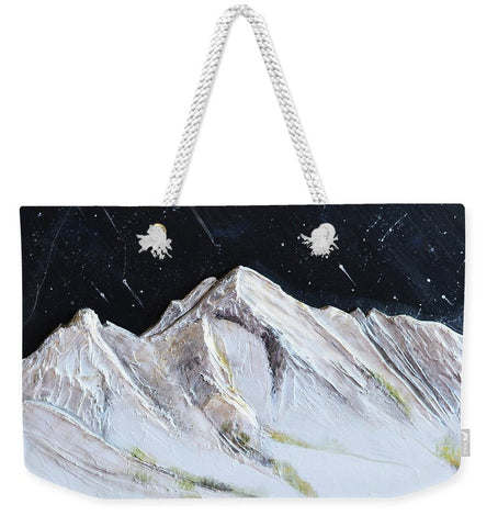 Gallatin Peak under the Stars - Weekender Tote Bag