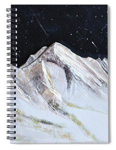 Gallatin Peak under the Stars - Spiral Notebook