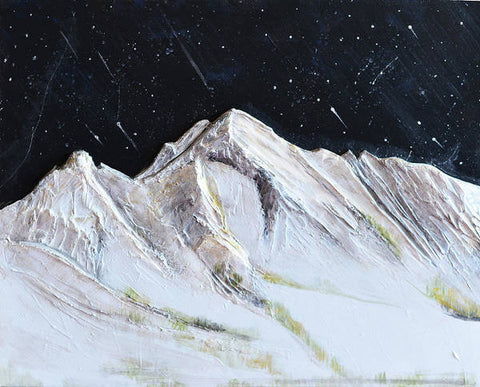 Gallatin Peak under the Stars - Art Print
