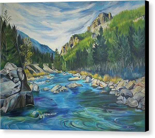 Gallatin River - Canvas Print