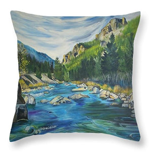 Gallatin River - Throw Pillow