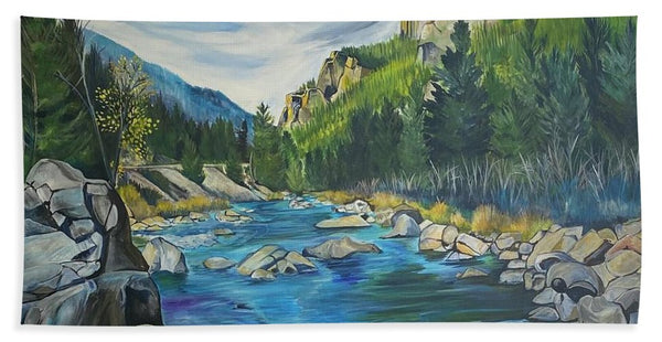 Gallatin River - Bath Towel