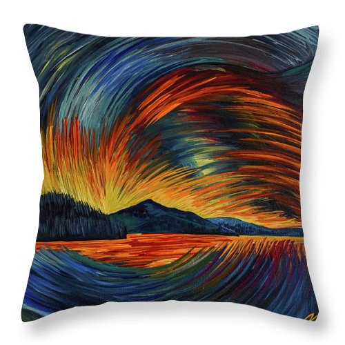 Lake Sun Dance - Throw Pillow