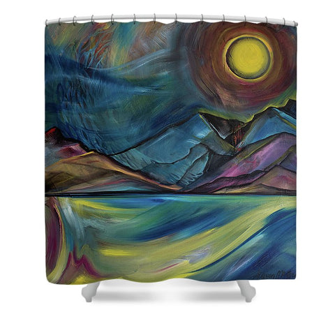 Layered Landscape Mountains 2 - Shower Curtain