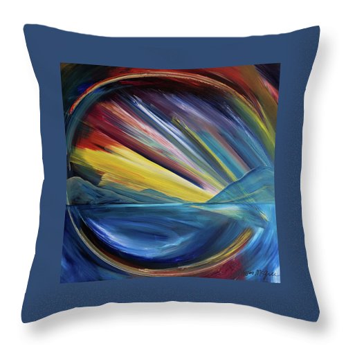 Layered Landscape Mountains 4 - Throw Pillow