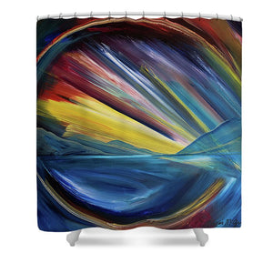 Layered Landscape Mountains 4 - Shower Curtain