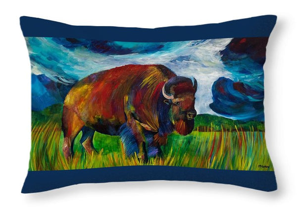 Montana Bison - Throw Pillow