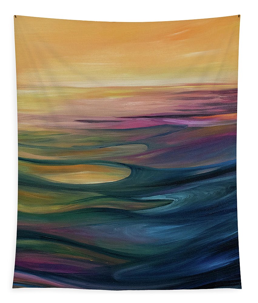 Montana Lake Sunset - Tapestry