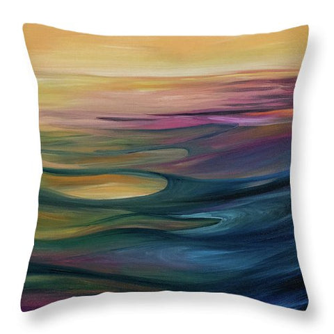 Montana Lake Sunset - Throw Pillow